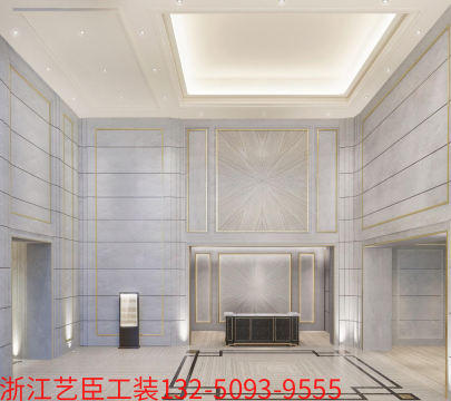 辦公樓前臺(tái)大廳裝修